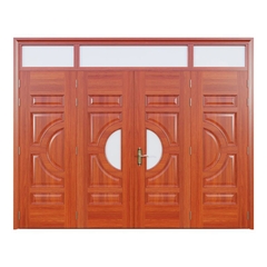 Cửa thép vân gỗ Jagning 4 cánh cân LP-4D-03