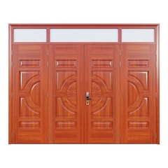 Cửa thép vân gỗ Jagning 4 cánh cân LP-4D-04