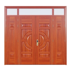 Cửa thép vân gỗ Jagning 4 cánh lệch LP-4L-02