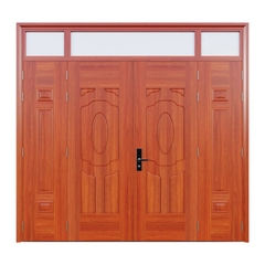 Cửa thép vân gỗ Jagning 4 cánh lệch LP-4L-03