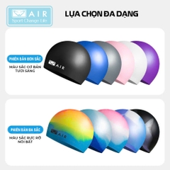 Mũ bơi silicone đa sắc màu nam nữ