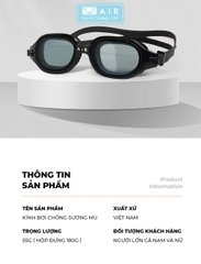 Kính bơi cho người cận thị AIR005 chống tia UV, chống nước 100%, chống sương mờ
