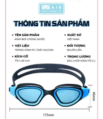 Kính Bơi Nam Nữ AIR800 không gây đau mắt, chống sương mờ, chống nước, chống tia UV