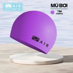 Mũ bơi silicone màu xanh trơn