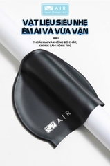 Mũ bơi silicone trơn màu xám bạc