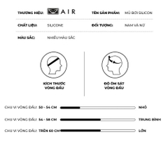 Mũ bơi silicone đa sắc màu nam nữ