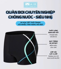 Quần bơi nam AIR 02 kháng CLO, chống tia UVA+ UVB, nhanh khô, thoáng khí