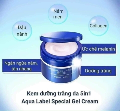 🌟 Kem Dưỡng Da AQUALABEL Special Gel Cream White 90g – 5 trong 1 tiện lợi từ Shiseido Nhật Bản Trắng sáng làn da – Dưỡng ẩm sâu – Cải thiện toàn diện chỉ trong một bước
