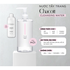 💧 CHACOTT CLEANSING WATER 500ML – TẨY TRANG CHUYÊN SÂU CHO LÀN DA NHẠY CẢM