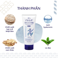 🌿 SỮA RỬA MẶT HATOMUGI CLEANSING & FACIAL WASHING 130G – DƯỠNG TRẮNG & LÀM SẠCH SÂU TỪ Ý DĨ