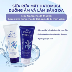 🌿 SỮA RỬA MẶT HATOMUGI CLEANSING & FACIAL WASHING 130G – DƯỠNG TRẮNG & LÀM SẠCH SÂU TỪ Ý DĨ