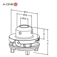 Blank Holder Ø72 – 3A-110026 (Set 6 chiếc) | Giá đỡ phôi tròn Ø20 cho hệ thống EDM