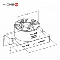 Đầu kẹp ITS 50 đơn giản A-ONE 3A-100036 (kèm plate) | ITS simple chuck50