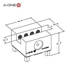 Gá điện cực chữ nhật lớn A-ONE 3A-501108 (Bộ 12 cái) | Uniholder