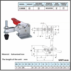 Cam kẹp GH-13008 Vertical Toggle clamp