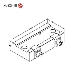 Giá đỡ kẹp nêm rãnh U50 A-ONE 3A-110065 | Dovetail slotted holder U50