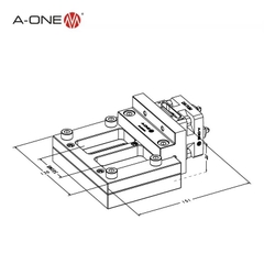 Ê tô điều chỉnh đa trục A-one 3A-200006 | Wire-cut vise