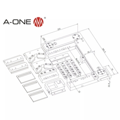 Đế gá đa năng bằng thép không gỉ cho máy cắt dây EDM 3A-210021