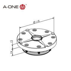 Đầu kẹp định vị Zero-Point đơn A-ONE 3A-110104