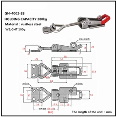 Cam kẹp GH-4002-SS Latch Toggle clamp