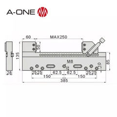 Ê tô chính xác inox A-one 3A-200156 | Stainless Precision Vise For EDM