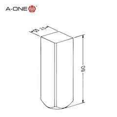 Phôi điện cực vuông A-ONE 3A-300076 / 3A-300078 | Square 25 electrode blank