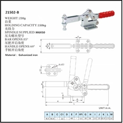 Cam kẹp GH-21502-B Horizontal Toggle Clamp