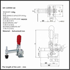 Cam kẹp GH-12050-U Vertical Toggle clamp
