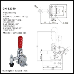 Cam kẹp GH-12050 Vertical Toggle clamp