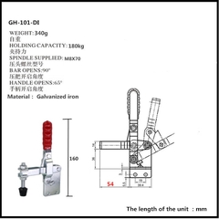 Cam kẹp GH-101-DI Vertical Toggle clamp