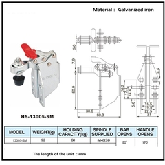 Cam kẹp GH-13005-SM Vertical Toggle clamp