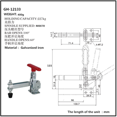 Cam kẹp GH-12133 Vertical Toggle clamp