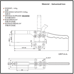 Cam kẹp GH-20235 Horizontal Toggle Clamp