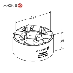 Đầu kẹp ITS 50 đơn giản A-ONE 3A-100006 (không kèm plate) | ITS simple chuck 50