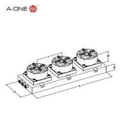 Đầu kẹp khí nén 3 chấu A-ONE 3A-100924 | Three-fold chuck