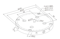 Tấm đế Zero-Point khóa mở nhanh 3A-110250