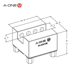 Gá điện cực thép chữ nhật A-ONE 3A-520108 (Bộ 12 cái) | Steel holder