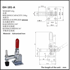 Cam kẹp GH-101-A Vertical Toggle clamp