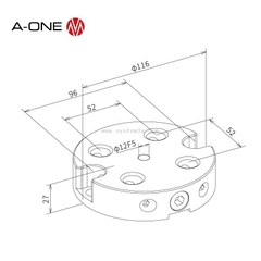 Tấm đế Zero-Point khóa mở nhanh 3A-110170 | A-ONE Quick Locking Plate