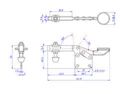 Cam kẹp GH-22105 Horizontal Toggle Clamp