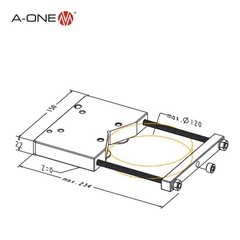 Ngàm kẹp lăng trụ 120mm PalletSet W A-one 3A-200046