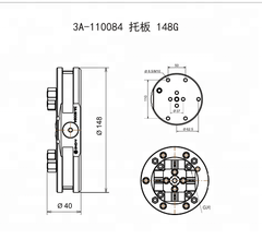 Pallet Kit Ø148G – 3A-110084 | Tấm gá EDM Ø148 tiêu chuẩn cho gia công chính xác