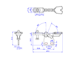 Cam kẹp GH-22010 Horizontal Toggle Clamp