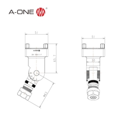 Đầu xoay chỉnh góc A-ONE 3A-300117 | Angle rotating chuck