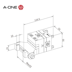 Ê-tô chính xác 3 trục A-ONE 3A-200141 | 3 axis precise adjustable vise