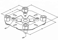 Plate định tâm Inox 90×90 M8 A-ONE 3A-400002 | Centering plate 90 M8