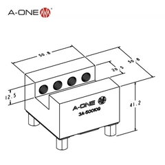 Gá điện cực chữ nhật A-ONE 3A-500109 (Bộ 12 cái) | Uniholder