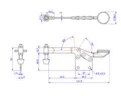 Cam kẹp GH-22115 Horizontal Toggle Clamp