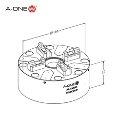 Đầu kẹp ITS 100 P 102×102 A-ONE 3A-100901 (không kèm pallet)