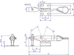 Cam kẹp GH-20100 Horizontal Toggle Clamp